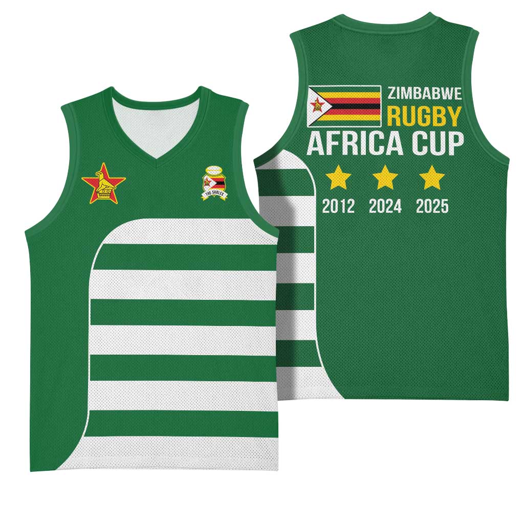 Zimbabwe Rugby Basketball Jersey One For The History Sables - Wonder Print Shop