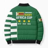 Zimbabwe Rugby Bomber Puffer Jacket One For The History Sables - Wonder Print Shop