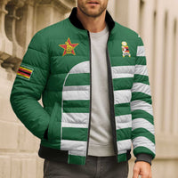 Zimbabwe Rugby Bomber Puffer Jacket One For The History Sables - Wonder Print Shop