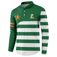 Zimbabwe Rugby Button Sweatshirt One For The History Sables - Wonder Print Shop