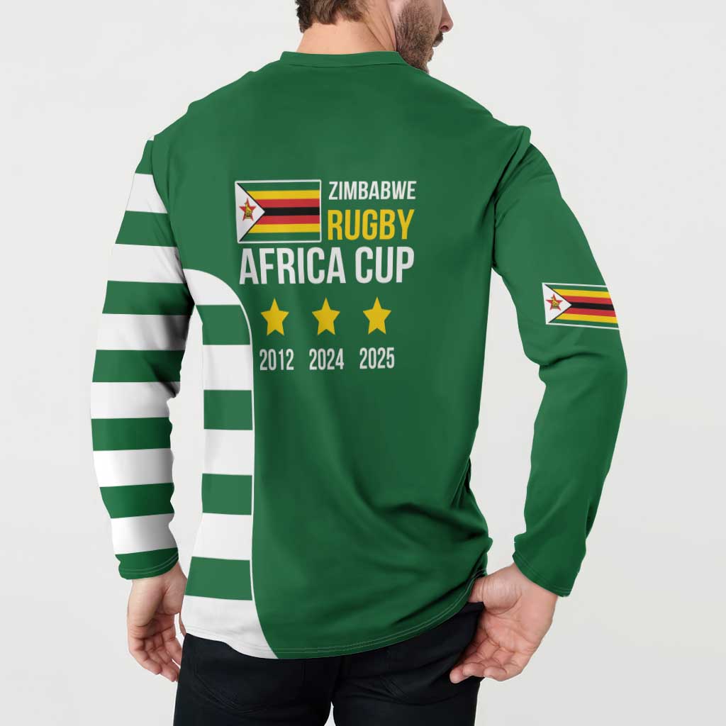 Zimbabwe Rugby Button Sweatshirt One For The History Sables - Wonder Print Shop