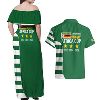 Zimbabwe Rugby Couples Matching Off Shoulder Maxi Dress and Hawaiian Shirt One For The History Sables - Wonder Print Shop