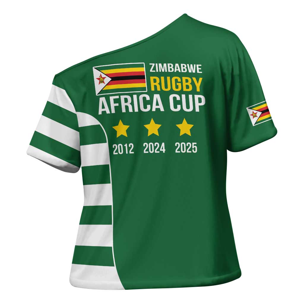 Zimbabwe Rugby Cross Shoulder Shirt One For The History Sables - Wonder Print Shop