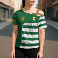 Zimbabwe Rugby Cross Shoulder Shirt One For The History Sables - Wonder Print Shop