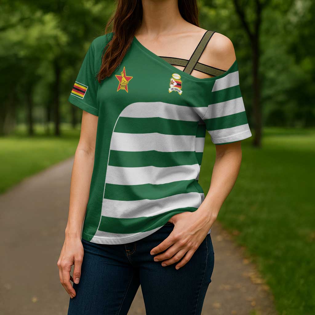 Zimbabwe Rugby Cross Shoulder Shirt One For The History Sables - Wonder Print Shop