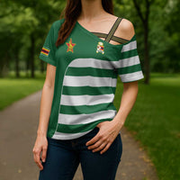 Zimbabwe Rugby Cross Shoulder Shirt One For The History Sables - Wonder Print Shop
