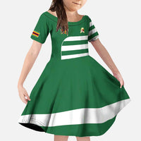 Zimbabwe Rugby Family Matching Long Sleeve Bodycon Dress and Hawaiian Shirt One For The History Sables - Wonder Print Shop