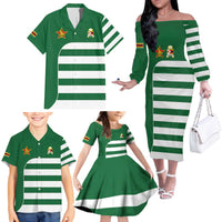 Zimbabwe Rugby Family Matching Off The Shoulder Long Sleeve Dress and Hawaiian Shirt One For The History Sables - Wonder Print Shop