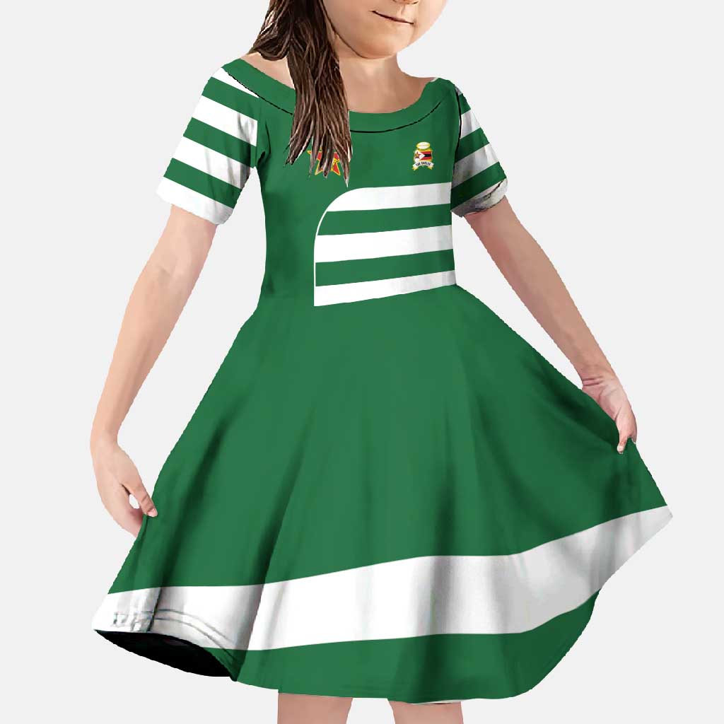 Zimbabwe Rugby Family Matching Off Shoulder Maxi Dress and Hawaiian Shirt One For The History Sables - Wonder Print Shop