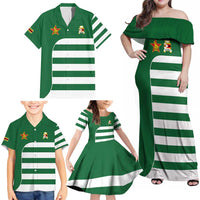 Zimbabwe Rugby Family Matching Off Shoulder Maxi Dress and Hawaiian Shirt One For The History Sables - Wonder Print Shop