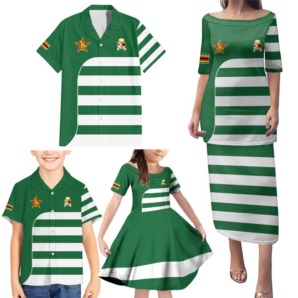 Zimbabwe Rugby Family Matching Puletasi and Hawaiian Shirt One For The History Sables - Wonder Print Shop