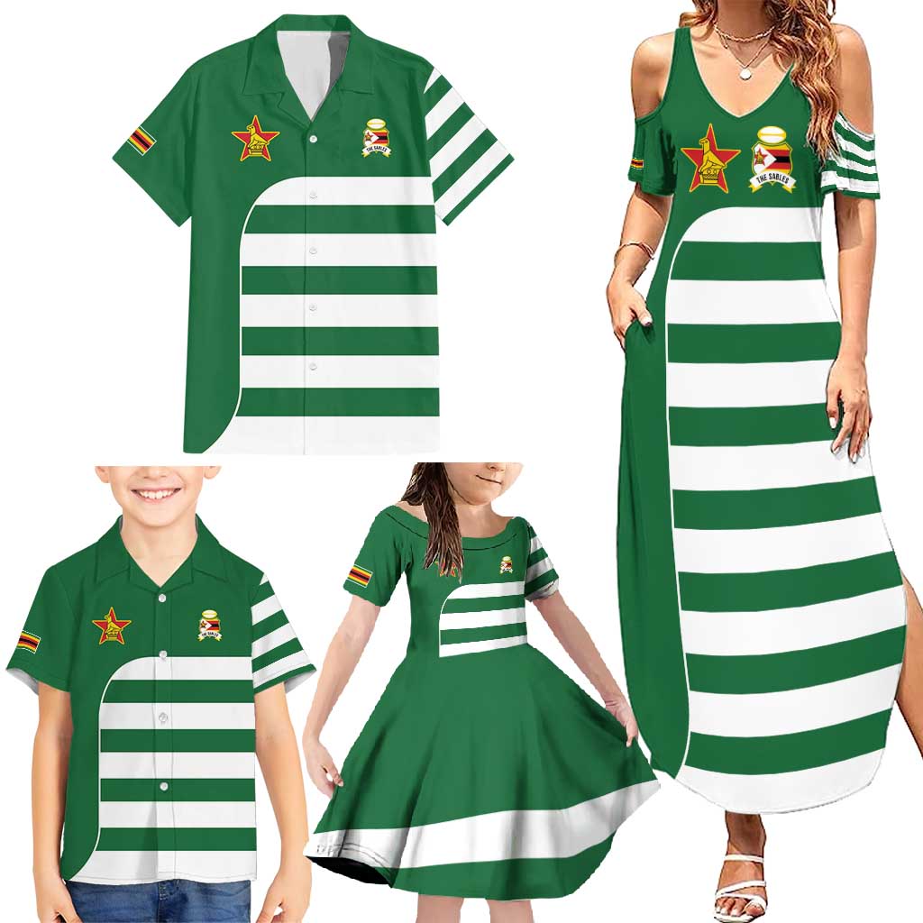 Zimbabwe Rugby Family Matching Summer Maxi Dress and Hawaiian Shirt One For The History Sables - Wonder Print Shop
