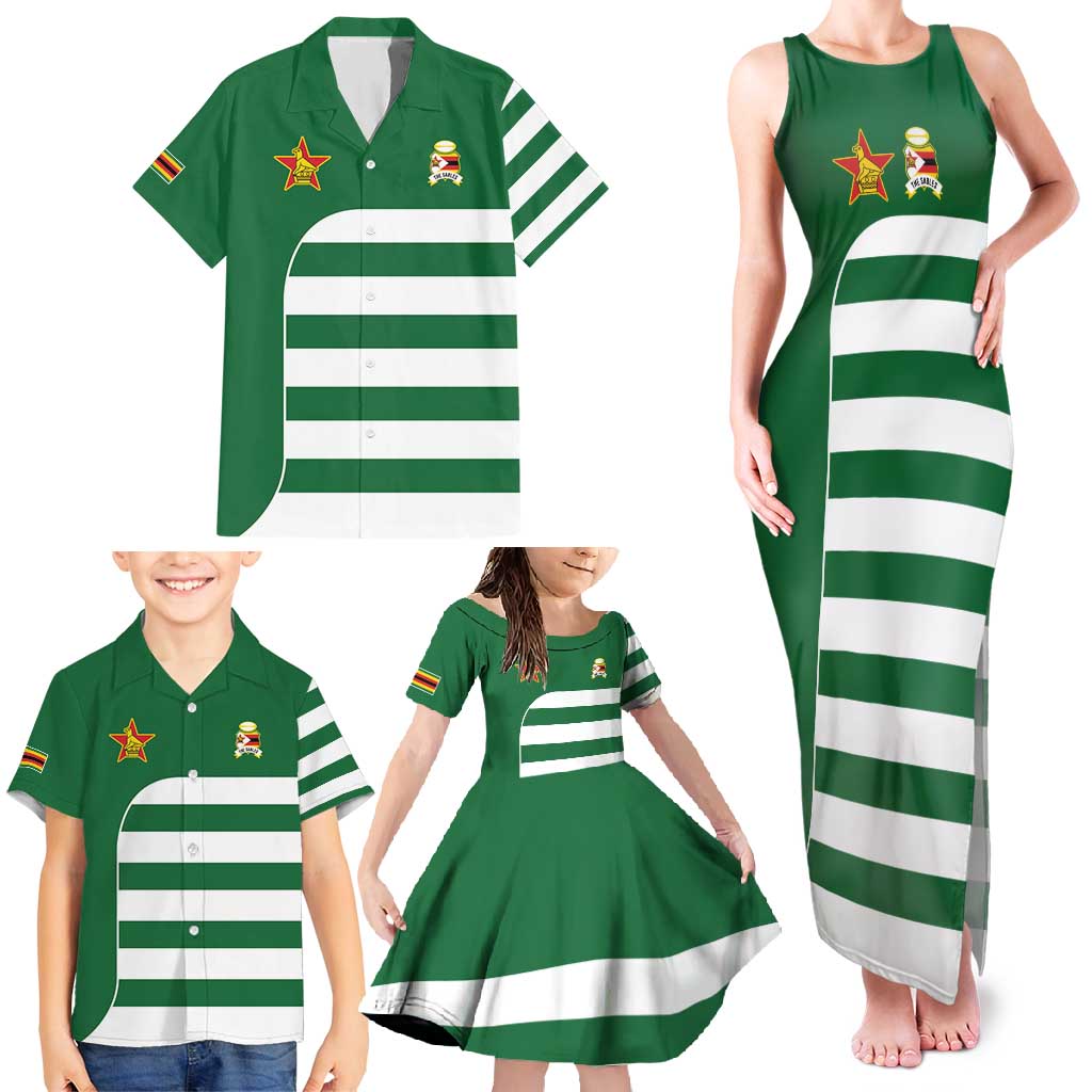 Zimbabwe Rugby Family Matching Tank Maxi Dress and Hawaiian Shirt One For The History Sables - Wonder Print Shop