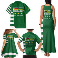 Zimbabwe Rugby Family Matching Tank Maxi Dress and Hawaiian Shirt One For The History Sables - Wonder Print Shop