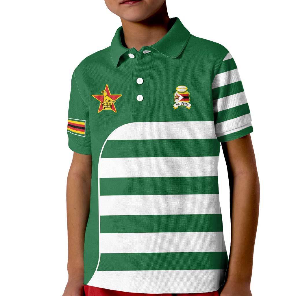 Zimbabwe Rugby Kid Polo Shirt One For The History Sables - Wonder Print Shop
