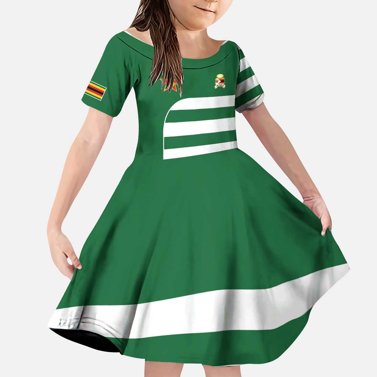 Zimbabwe Rugby Kid Short Sleeve Dress One For The History Sables - Wonder Print Shop