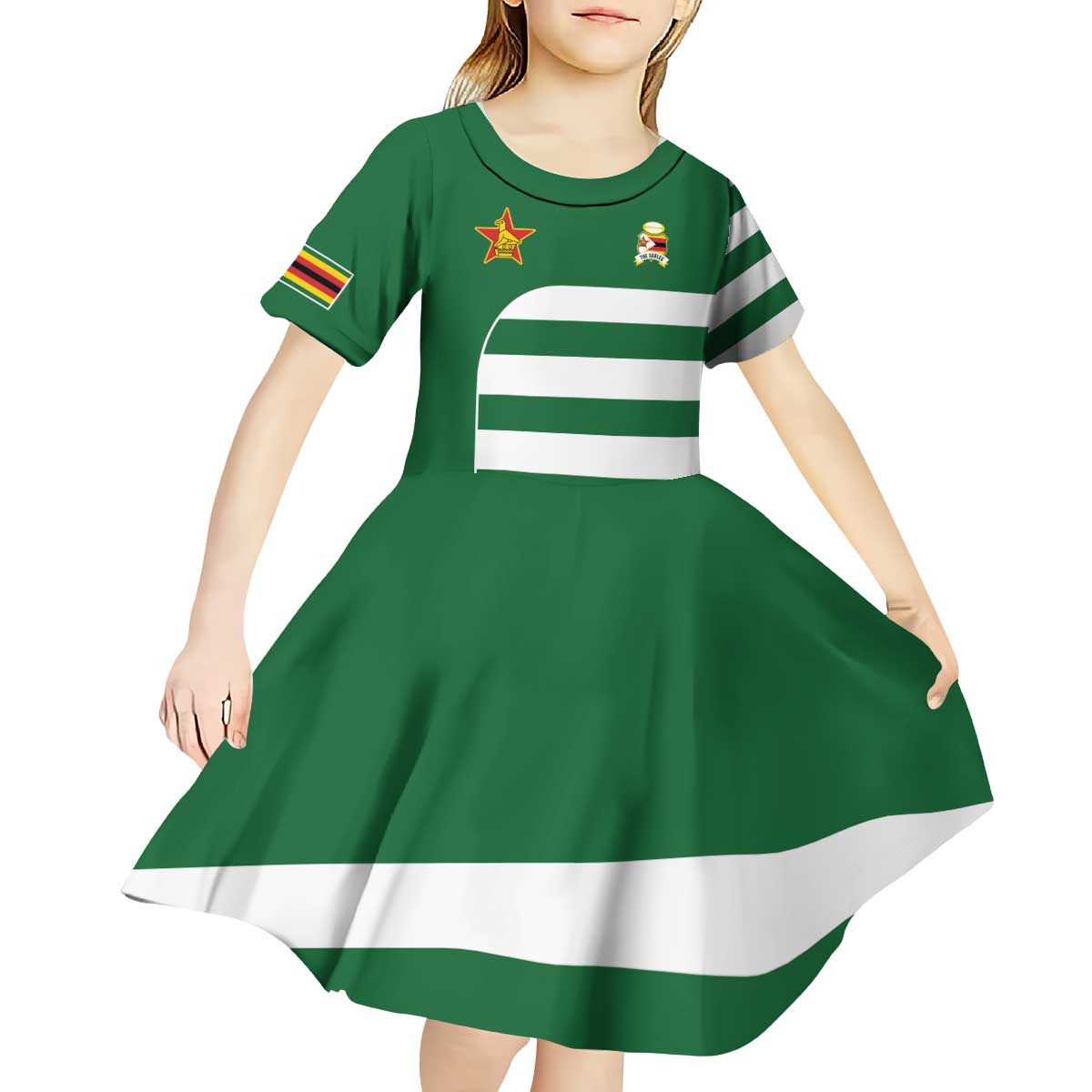 Zimbabwe Rugby Kid Short Sleeve Dress One For The History Sables - Wonder Print Shop