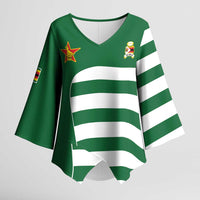 Zimbabwe Rugby Kimono Sleeve Blouse One For The History Sables - Wonder Print Shop