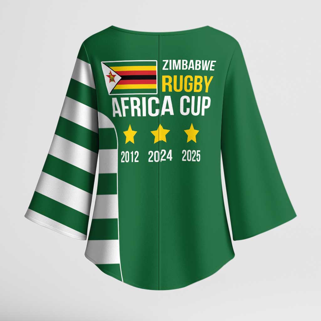 Zimbabwe Rugby Kimono Sleeve Blouse One For The History Sables - Wonder Print Shop