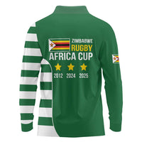 Zimbabwe Rugby Long Sleeve Polo Shirt One For The History Sables - Wonder Print Shop