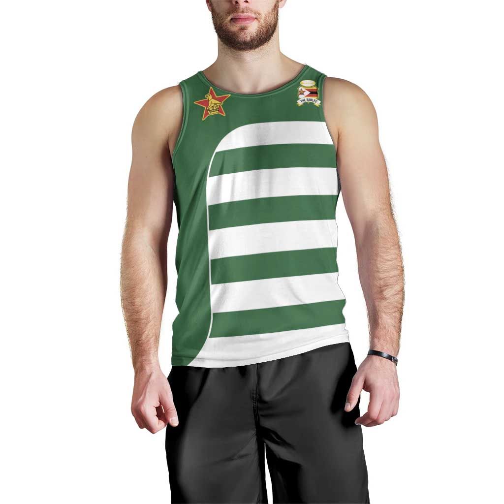 Zimbabwe Rugby Men Tank Top One For The History Sables - Wonder Print Shop