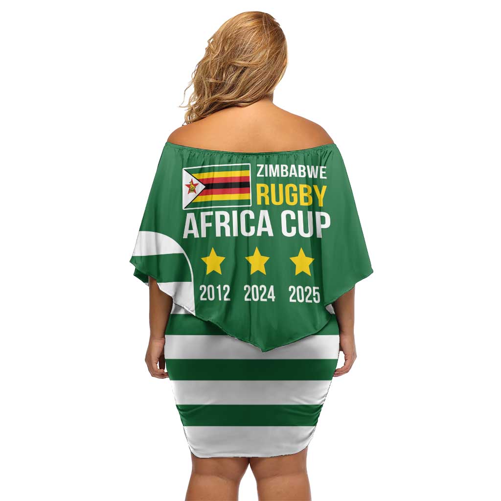 Zimbabwe Rugby Off Shoulder Short Dress One For The History Sables - Wonder Print Shop