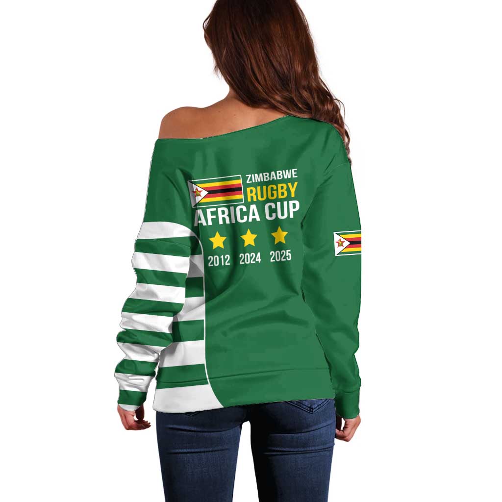 Zimbabwe Rugby Off Shoulder Sweater One For The History Sables - Wonder Print Shop