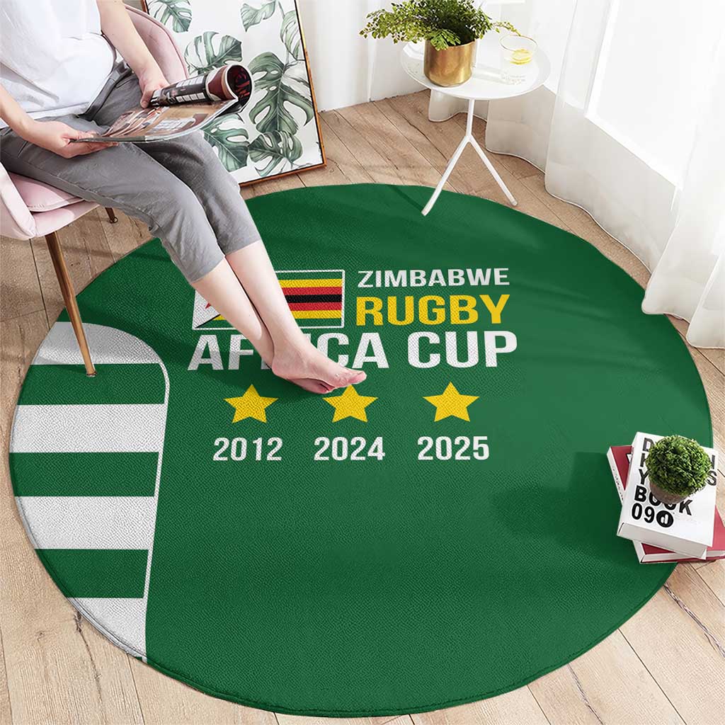 Zimbabwe Rugby Round Carpet One For The History Sables - Wonder Print Shop