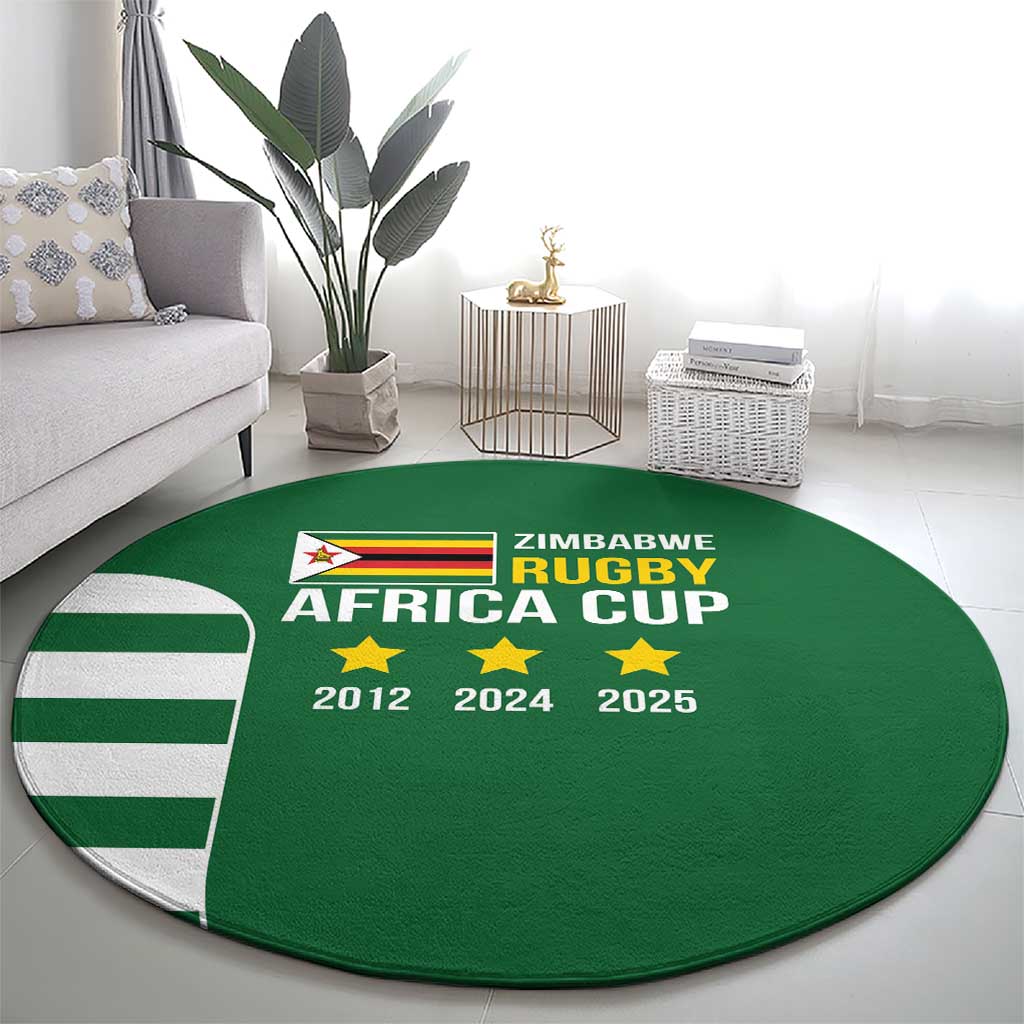 Zimbabwe Rugby Round Carpet One For The History Sables - Wonder Print Shop