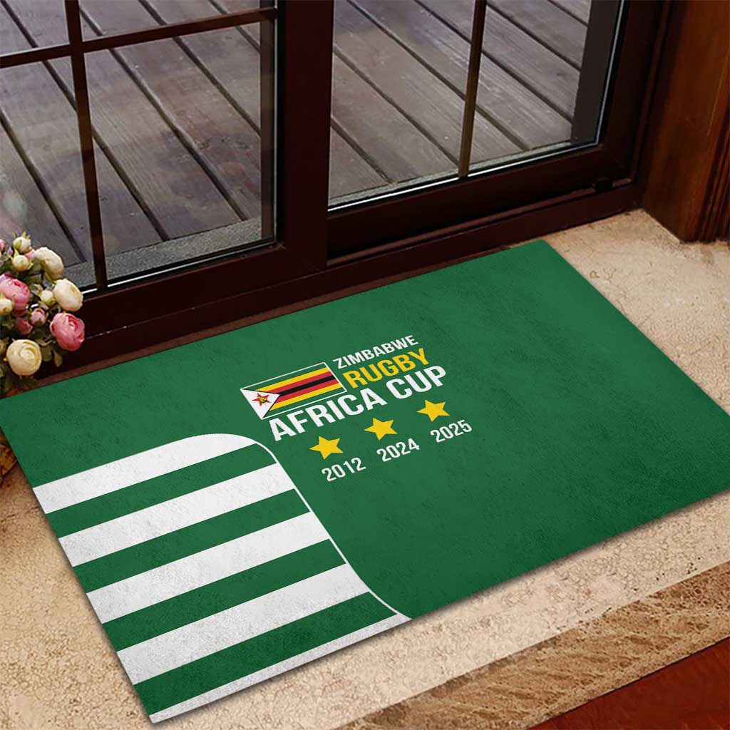 Zimbabwe Rugby Rubber Doormat One For The History Sables - Wonder Print Shop