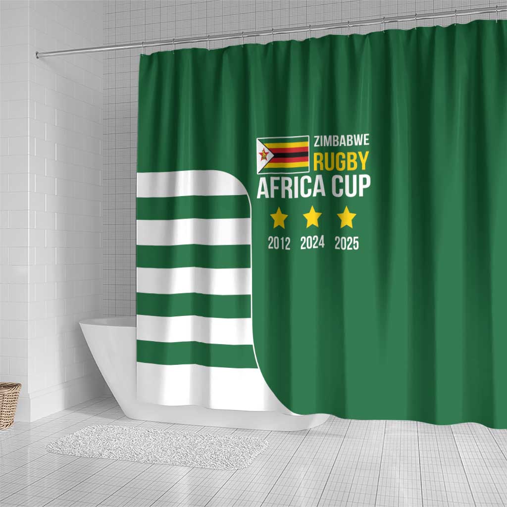 Zimbabwe Rugby Shower Curtain One For The History Sables - Wonder Print Shop