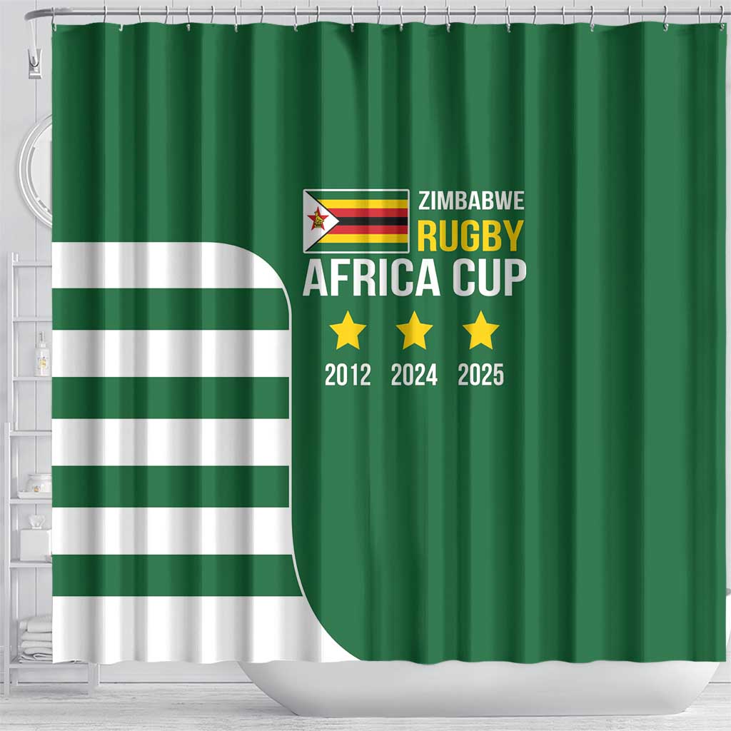 Zimbabwe Rugby Shower Curtain One For The History Sables - Wonder Print Shop