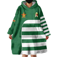 Zimbabwe Rugby Wearable Blanket Hoodie One For The History Sables - Wonder Print Shop