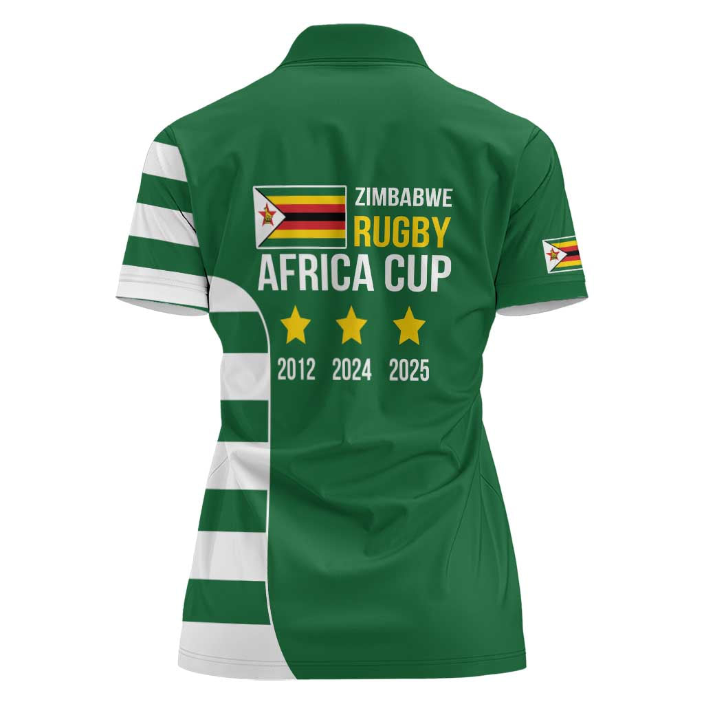 Zimbabwe Rugby Women Polo Shirt One For The History Sables - Wonder Print Shop