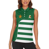 Zimbabwe Rugby Women Sleeveless Polo Shirt One For The History Sables - Wonder Print Shop