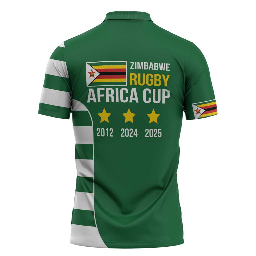 Zimbabwe Rugby Zipper Polo Shirt One For The History Sables - Wonder Print Shop