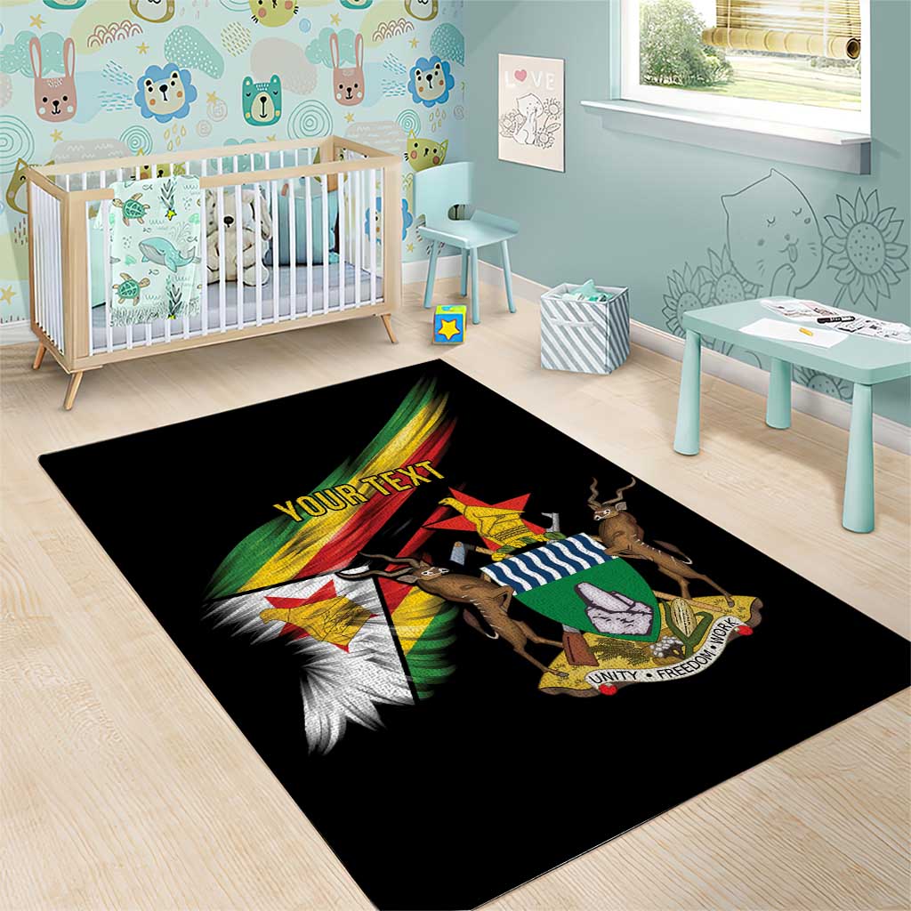 Zimbabwe Wings Flag Area Rug Proudly Zimbabwean - Wonder Print Shop