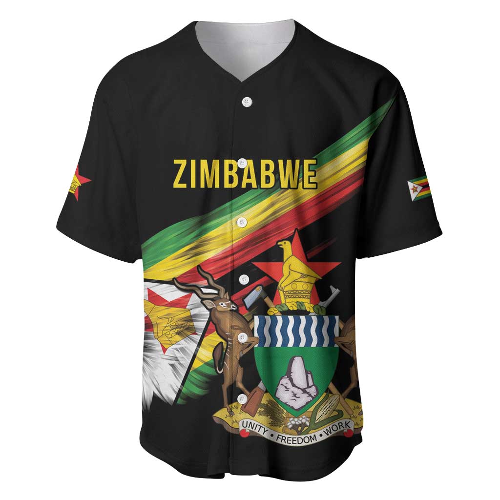 Zimbabwe Wings Flag Baseball Jersey Proudly Zimbabwean - Wonder Print Shop