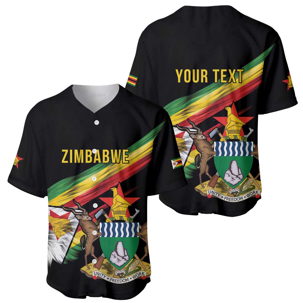 Zimbabwe Wings Flag Baseball Jersey Proudly Zimbabwean - Wonder Print Shop