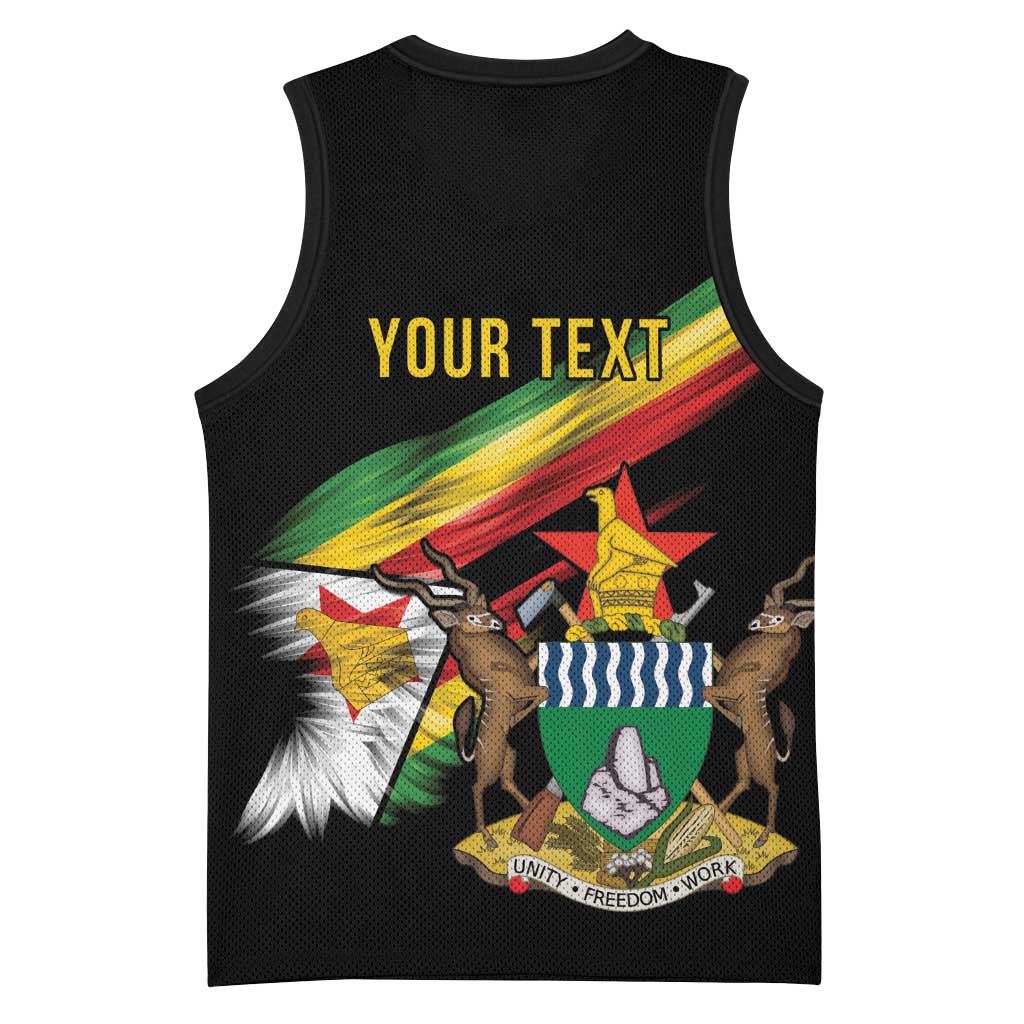Zimbabwe Wings Flag Basketball Jersey Proudly Zimbabwean - Wonder Print Shop