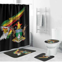 Zimbabwe Wings Flag Bathroom Set Proudly Zimbabwean - Wonder Print Shop