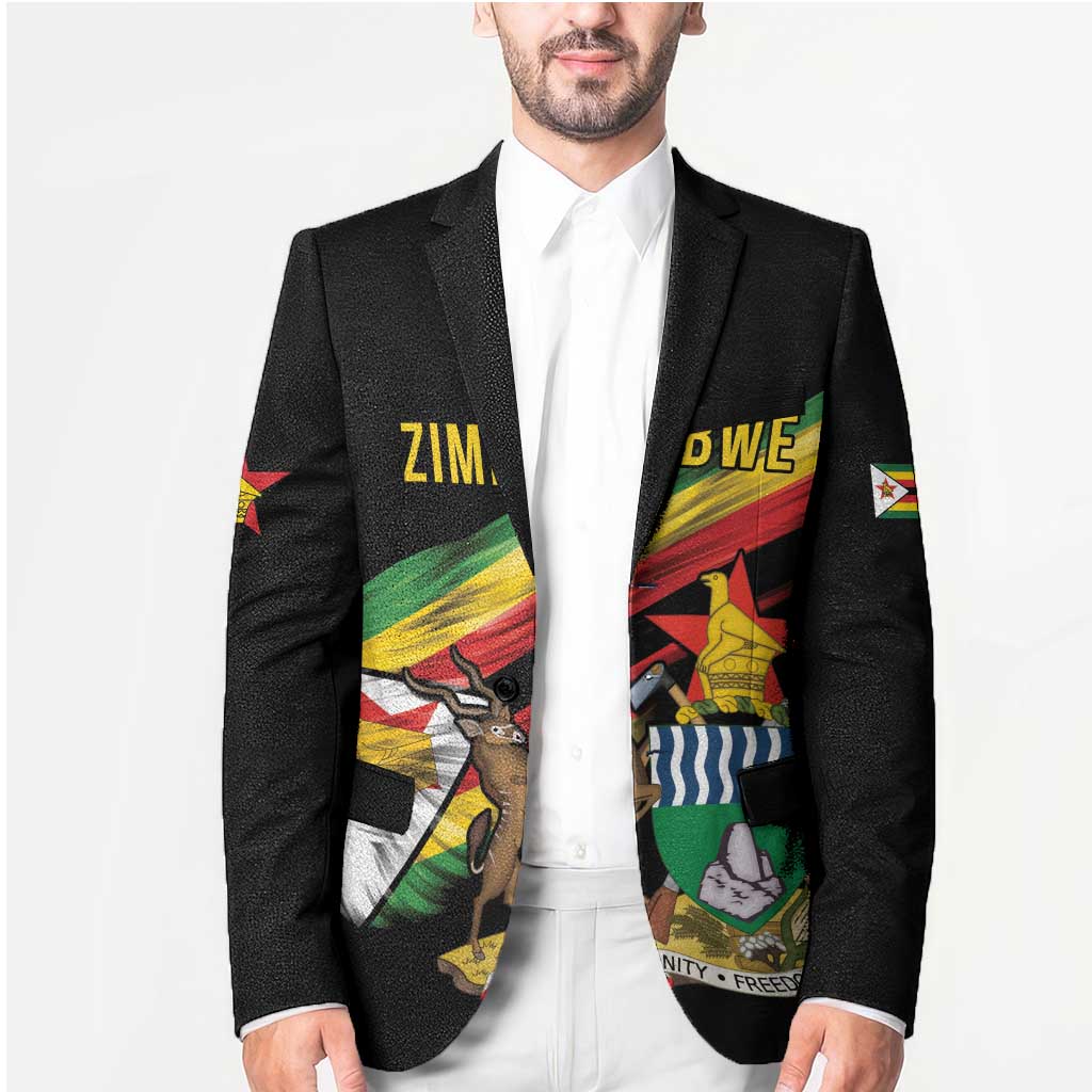Zimbabwe Wings Flag Blazer Proudly Zimbabwean - Wonder Print Shop