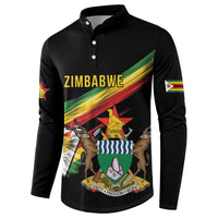 Zimbabwe Wings Flag Button Sweatshirt Proudly Zimbabwean - Wonder Print Shop
