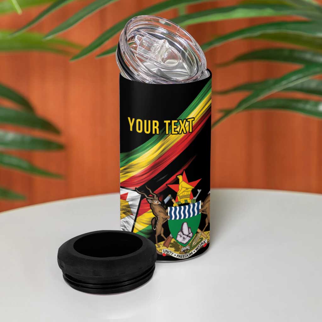 Zimbabwe Wings Flag 4 in 1 Can Cooler Tumbler Proudly Zimbabwean - Wonder Print Shop