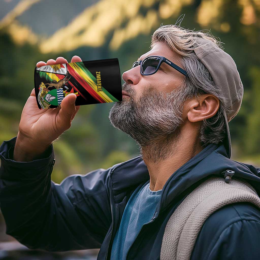 Zimbabwe Wings Flag 4 in 1 Can Cooler Tumbler Proudly Zimbabwean - Wonder Print Shop