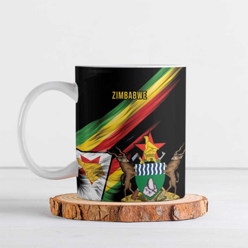 Zimbabwe Wings Flag Ceramic Mug Proudly Zimbabwean - Wonder Print Shop