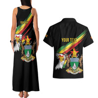 Zimbabwe Wings Flag Couples Matching Tank Maxi Dress and Hawaiian Shirt Proudly Zimbabwean - Wonder Print Shop