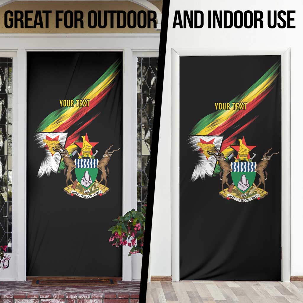 Zimbabwe Wings Flag Door Cover Proudly Zimbabwean - Wonder Print Shop