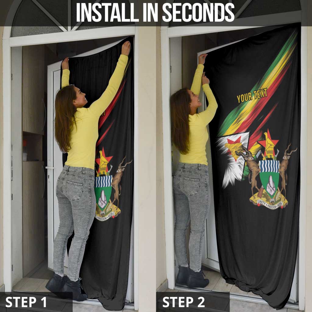 Zimbabwe Wings Flag Door Cover Proudly Zimbabwean - Wonder Print Shop