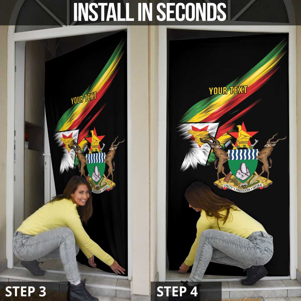 Zimbabwe Wings Flag Door Cover Proudly Zimbabwean - Wonder Print Shop